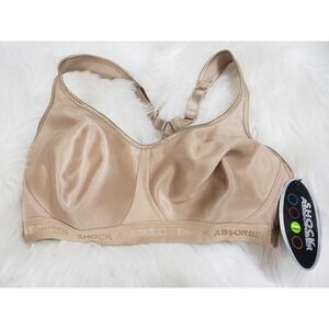 NEW Shock Absorber‎ 36C Sports Bra Adjustable Firm Support Racerback Athletic